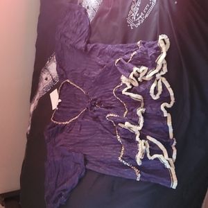 NWT LF Hi Low Peasant Top